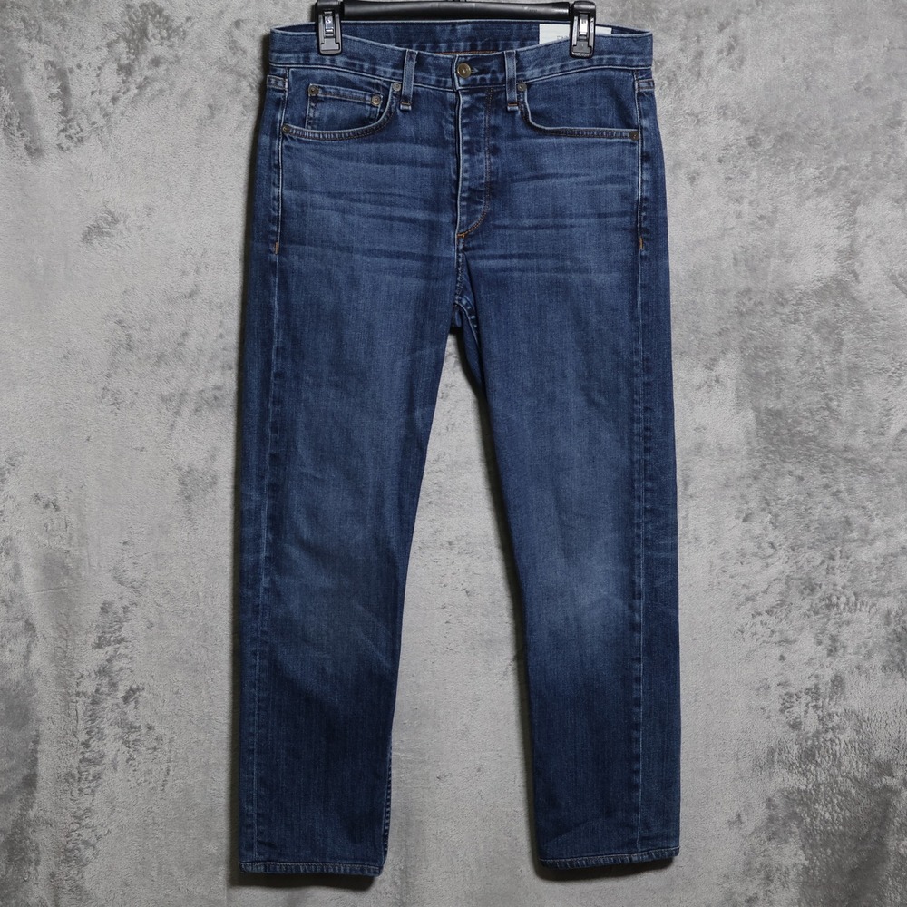 Rag & Bone Jeans Mens 31x26.5 Blue Fit 2 Slim Throop Wash Button Fly Made in USA